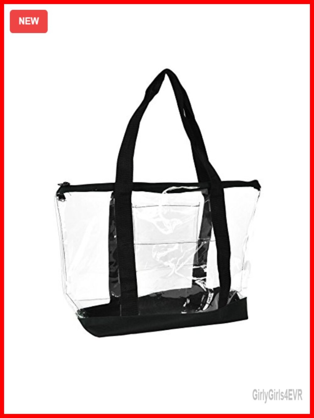 Clear PVC Security Work Tote Shoulder Bag Women's Handbag